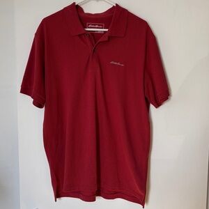🎉4/30$🎉 Eddie Bauer L Deep Red Polo Shirt